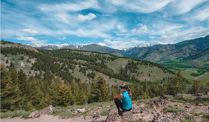 Kristin Addis hiking in Idaho