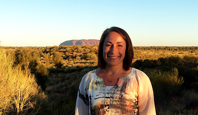Michelle at Uluru, Australia