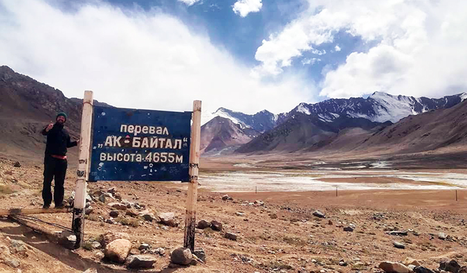 hiking in Tajikistan />
If you hire a private guide from an agency, it can be expensive. Some people pay up to $100 USD a day for a hiking guide. But there’s no need to do this.

Instead, simply ask at your guesthouse for a local hiking guide. The people who live in these towns and villages know the areas extremely well. They know all the paths and passes and landscapes.

And for only a few dollars, these unofficial guides will take you to and through the mountains for as long as you like. Whether you want a day hike or a multiday expedition, there’ll be someone in the village who can take you there. I hiked for an entire day in Bulunkul for less than $10 USD and went on a two-day hike in Darshai for less than $25 USD per day.

There are very few marked routes in Tajikistan. Some are marked on maps.me, but there’s very little of the infrastructure that you’ll find in other countries. So while you can hike independently, it’s essential you take a good map, a good compass, and good equipment — and that you know what you’re doing! Make sure you carry a refillable water bottle along with water purification tables — this will save you money too.

<strong>Are there any other things to see in Tajikistan?</strong>
Pretty much everyone who travels to Tajikistan does so for the hiking and mountain scenery, so I wouldn’t recommend going all the way there if your interest isn’t piqued by peaks. That said, there are a small number of other things to do:
<ul>
 	<li><strong>Museums:</strong> Dushanbe has a few small museums. The three most notable are the National Museum, the Museum of Antiquities, and the Museum of Musical Instruments. These cost between $1 and $5 USD, so they’re a good idea if you’re looking for something to pass the time inexpensively. Other small towns and cities have small local-interest museums.</li>
 	<li><strong>Rudaki Park:</strong> Central Asian cities are awash with beautiful parks. And Rudaki Park is one of the best. It’s a great way to people-watch, and it’s beautifully lit after sunset. But best of all, it’s free!</li>
 	<li><strong>Outdoor Markets:</strong> There are food markets everywhere, which make for another great free activity.</li>
 	<li><strong>Walking tours:</strong> Some hostels offer walking tours, which can be a nice way to see the city. These are usually pay-what-you-like, so you don’t have to spend much money.</li>
</ul>
<h3>Frequently Asked Questions about Tajikistan</h3>
<img src=