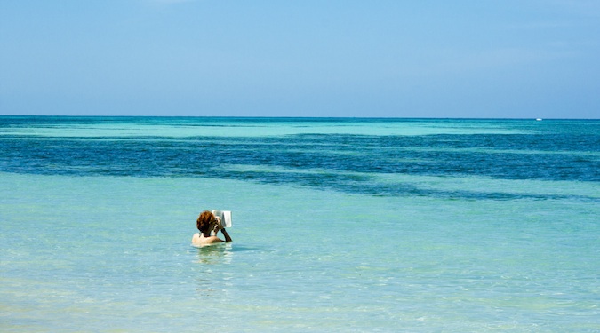 relaxing on the corn islands in nicaragua