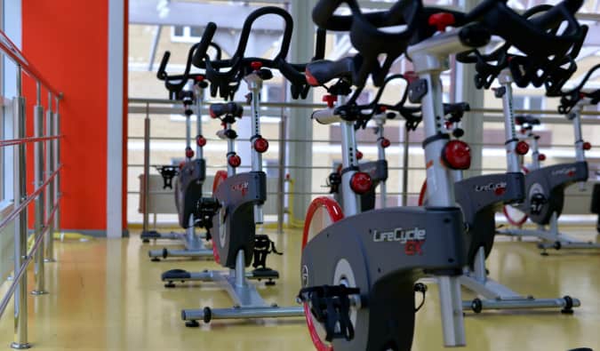 An empty gym with nobody working out