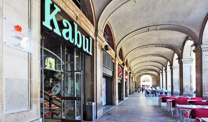 Exterior of Kabul Hostel in Barcelona Spain