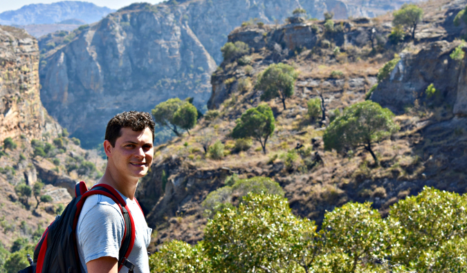 Matt hiking in Madagascar