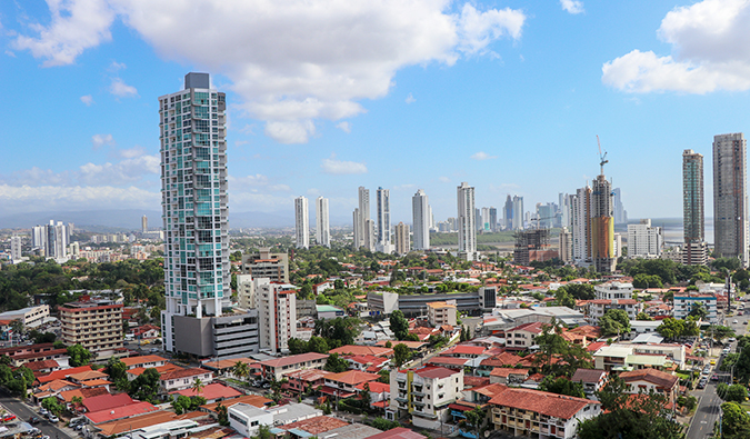 A view of Panama City on a sunny summer day