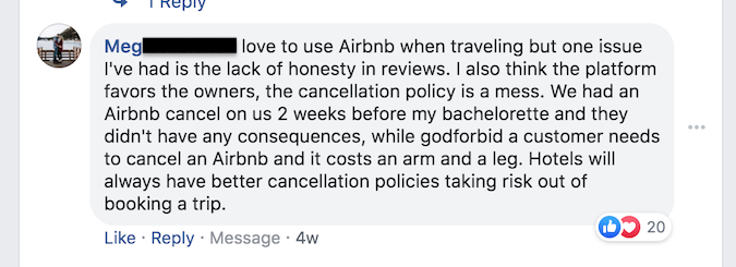 Airbnb poor customer review