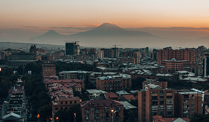 houses in a city in Armenia