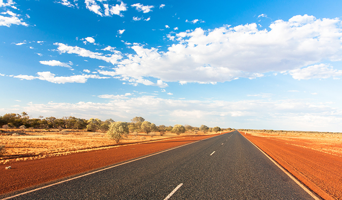 Pushing the Oz Experience backpacker bus