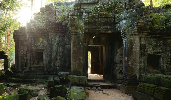 The old temples of Angkor Wat in Cambodia
