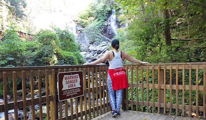 Caroline Eubanks chasing waterfalls in Helen, Georgia