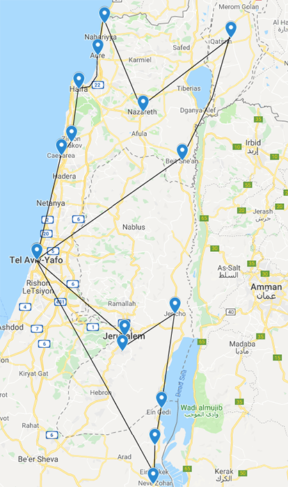 Israel Street Map