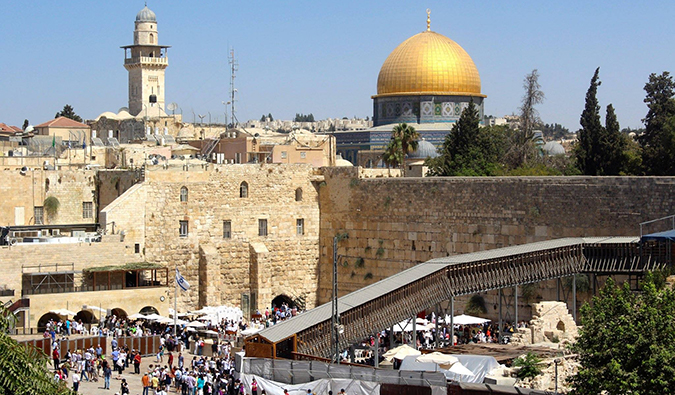 the Wailing Wall in Jerusalem, Israel