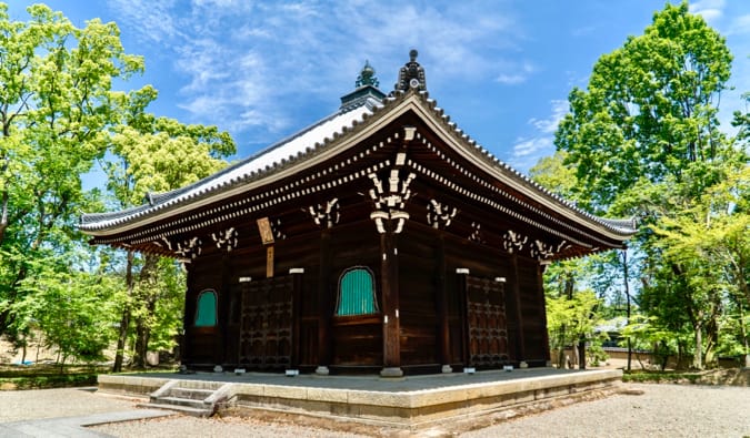 One of the many ancient temples in Kyoto, Japan