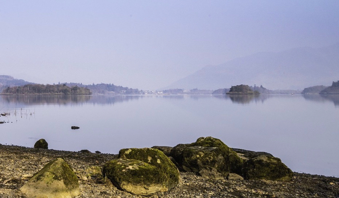 The beautiful coastline of the Lake District in England