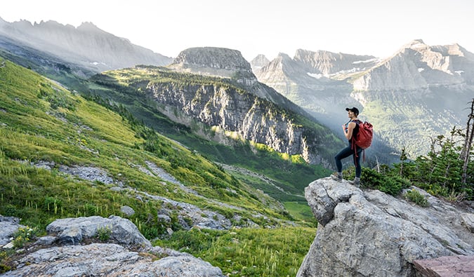 Kristin Addis hiking in the Montana mountains