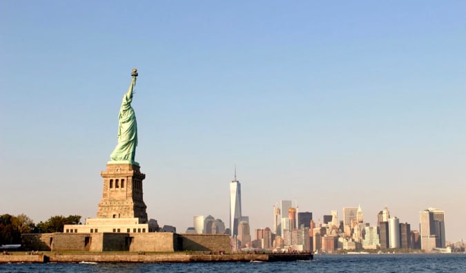 The Statue of Liberty on Ellis Island in New York City