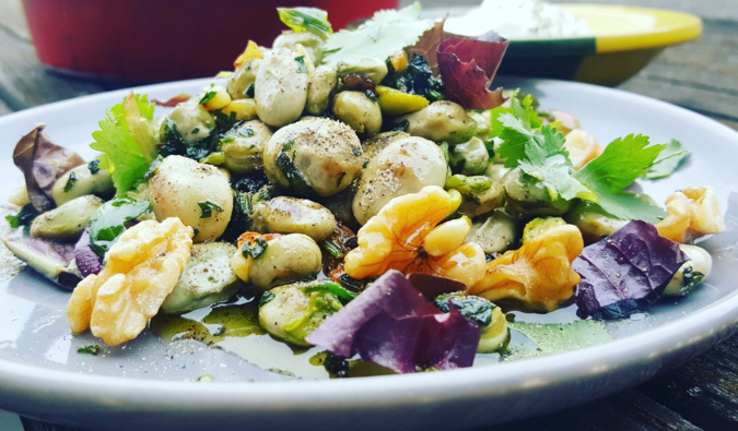 A delicious plate of local food in Paris, France