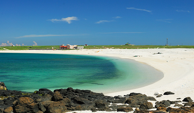 a beautiful sandy beach on Penghu Island, Taiwan