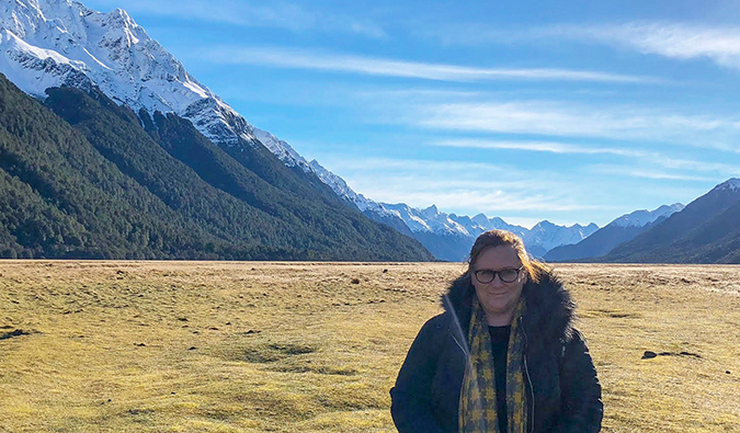 Shae in a mountain landscape