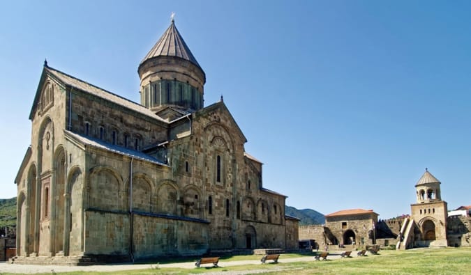The medieval Svetitskhoveli Cathedral in Mtskheta, Georgia