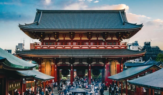 The historic and famous Asakusa Temple in Tokyo, Japan