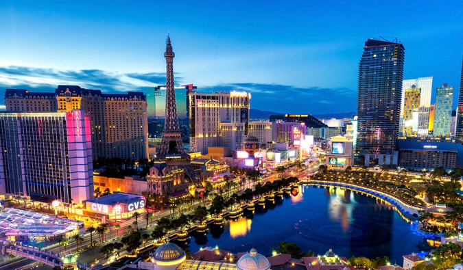 The bright lights of Las Vegas, USA at night