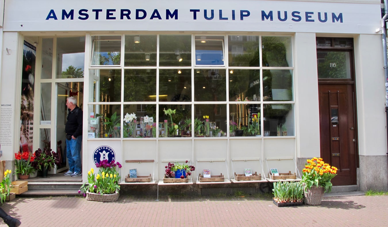 The small Tulip Museum in Amsterdam, Netherlands