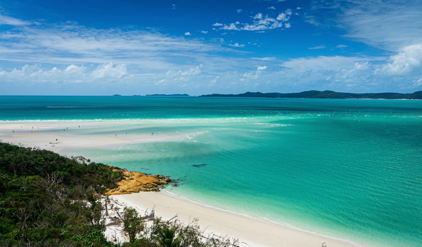 A beautiful beach on a sunny day in the Whitsundays, Australia