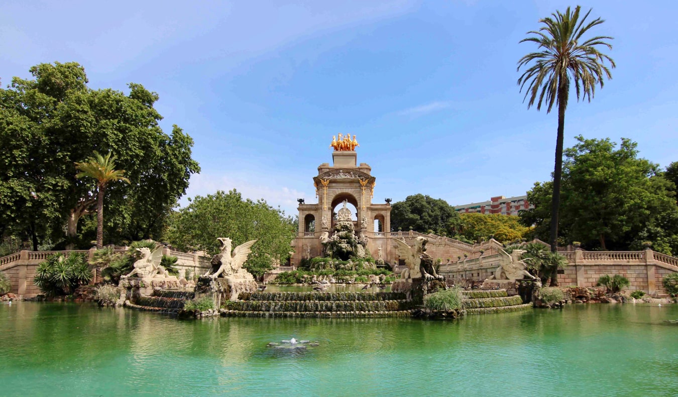 The famous Parc de la Ciutadella in Barcelona, Spain