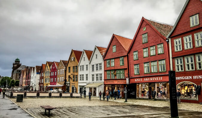 The Bryggen district of Bergen, Norway