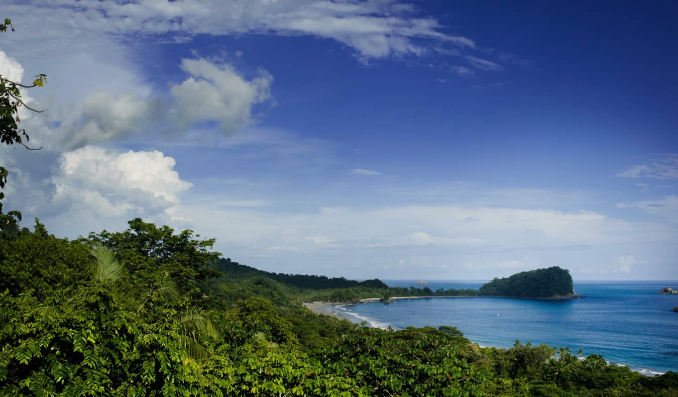 The jungles and coastline of Manuel Antonio in Costa Rica