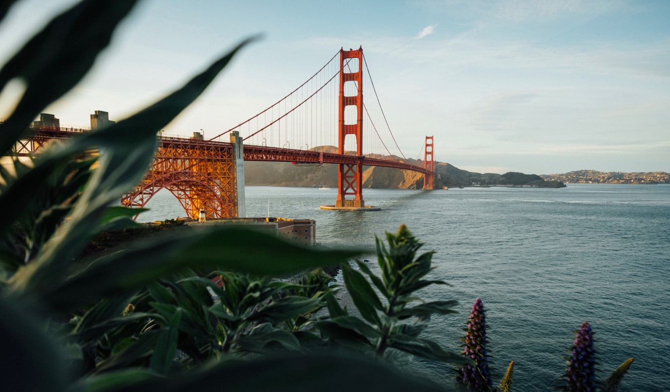 The famous Golden Gate Bridge in San Francisco, California