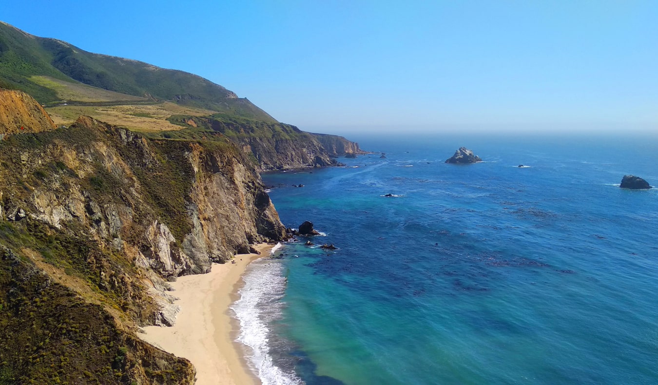 The rugged coasts and blue waters of Big Sur, California