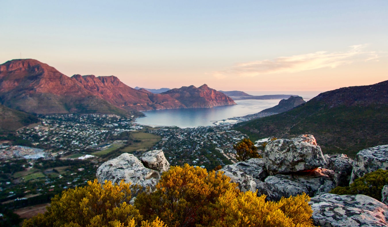 The rocky coastal hills near Hout Bay near Cape Town, South Africa