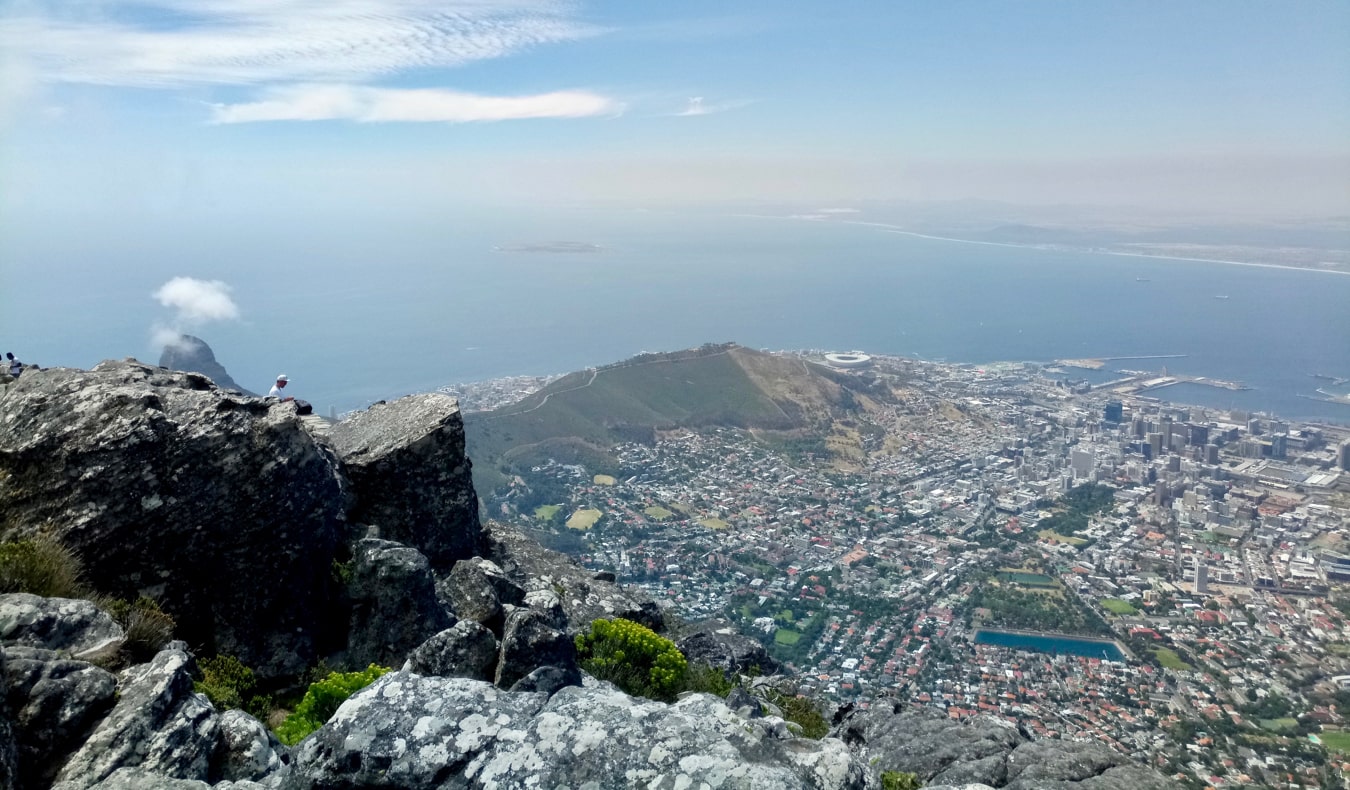 The view from Table Mountain in Cape Town, South Africa