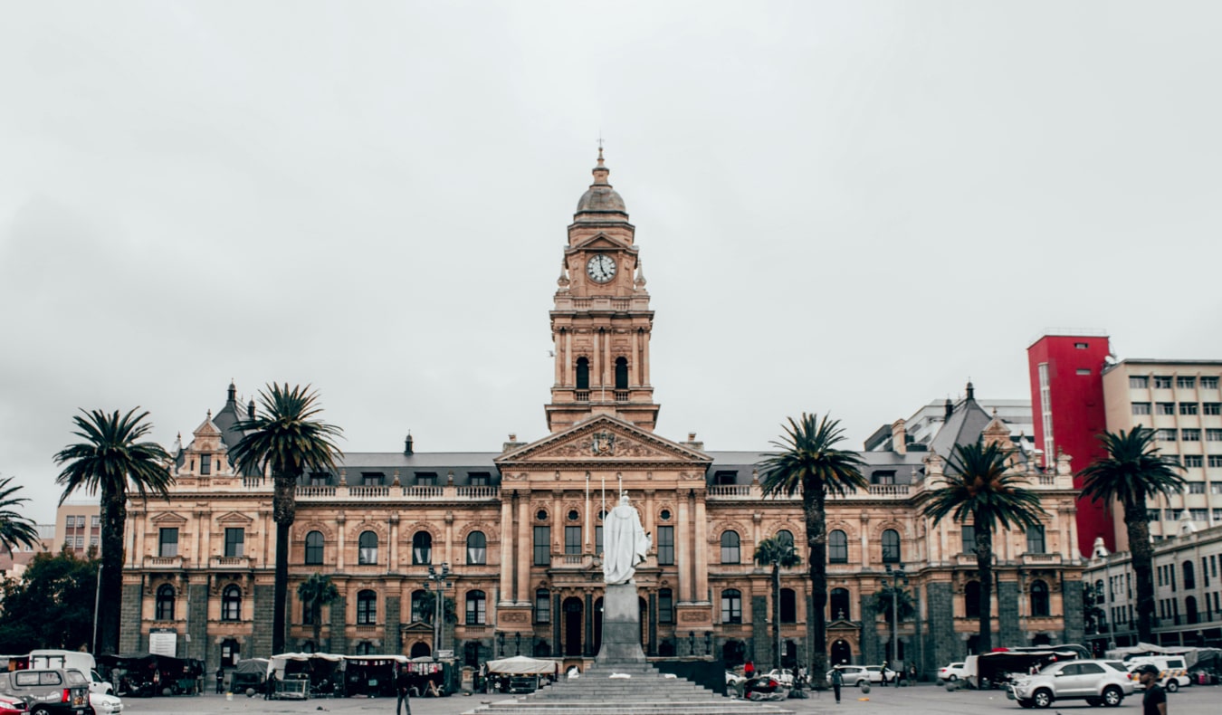 The historic city center of Cape Town, South Africa