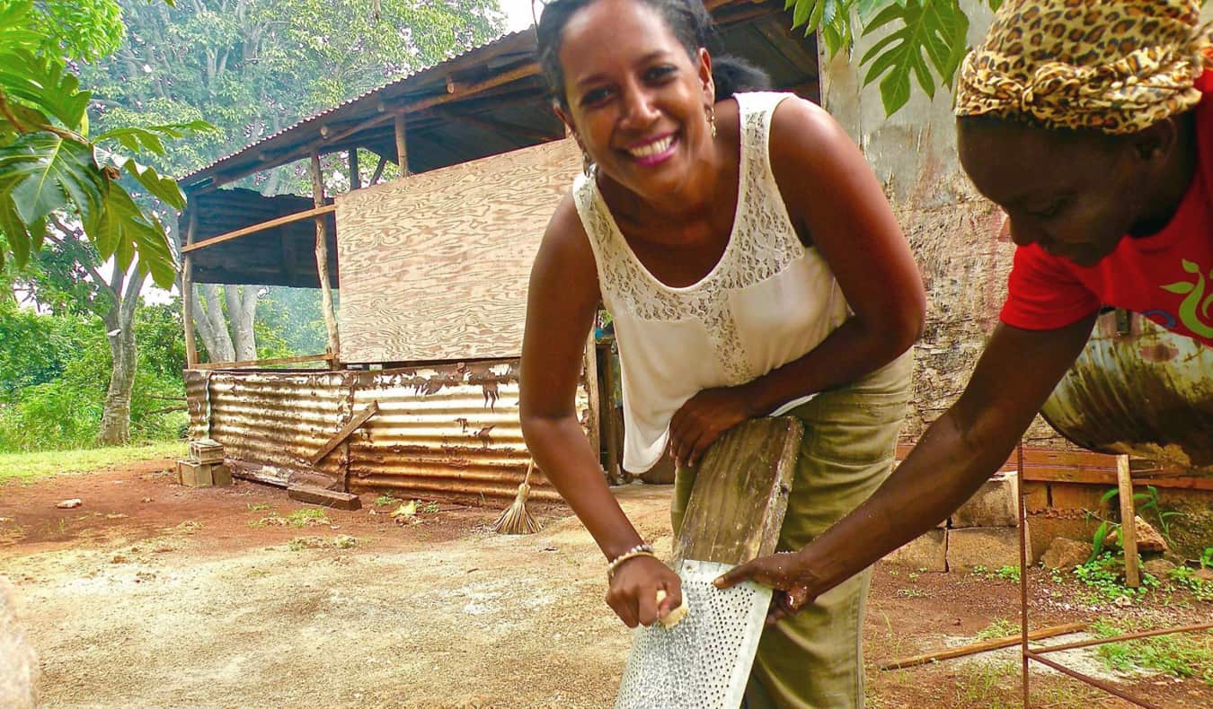 Locals working together in the Caribbean