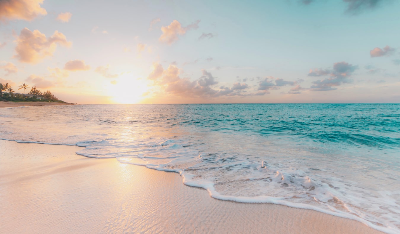 A beautiful soft sunset on the North Shore of Oahu, Hawaii