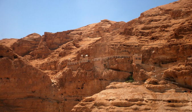 L'ancien monastère près de Jéricho, Israël