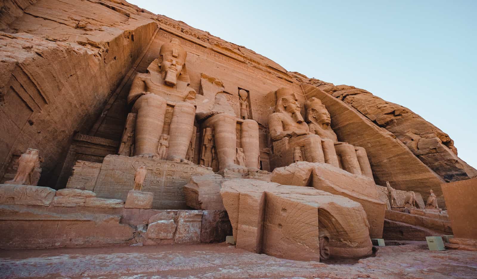 Ancient stone monuments in the Egyptian desert