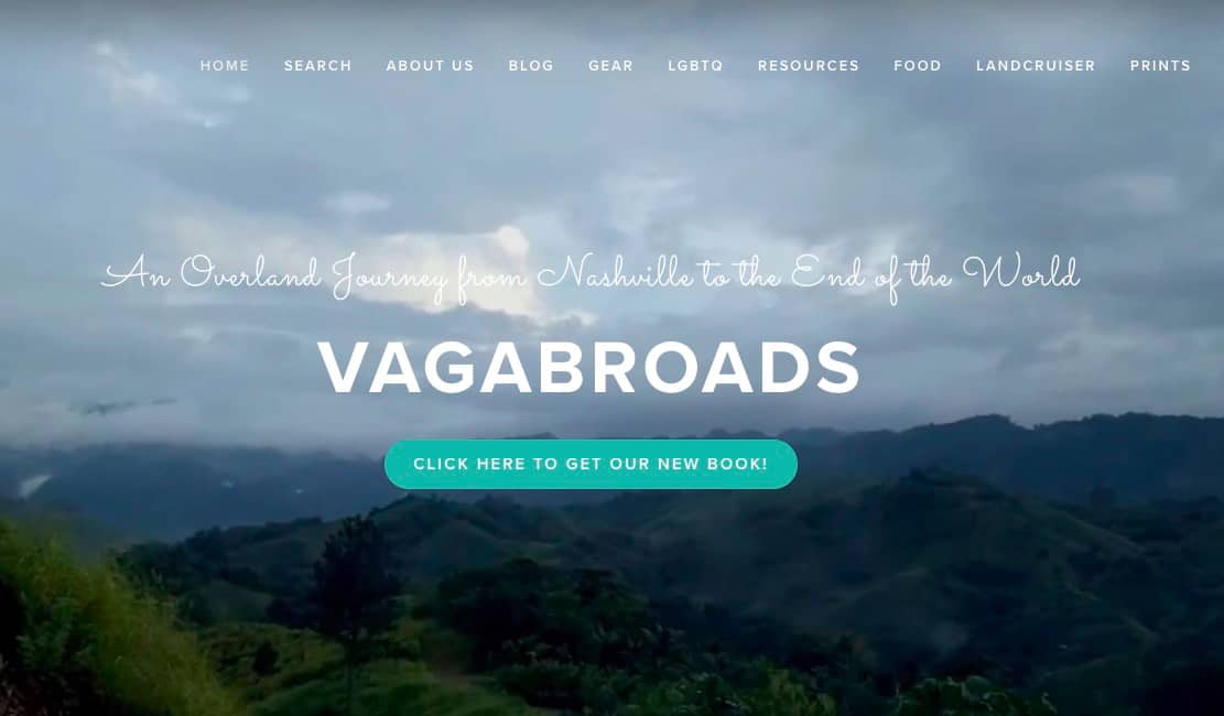 Vagabroads website screenshot