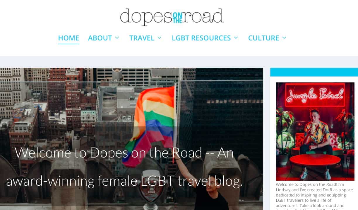 Dopes on the Road website screenshot