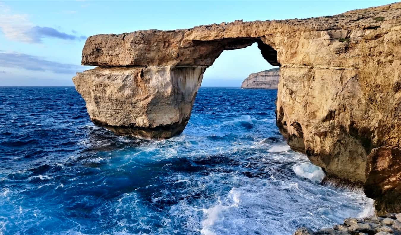 The famous Azure Window on the coast of Malta