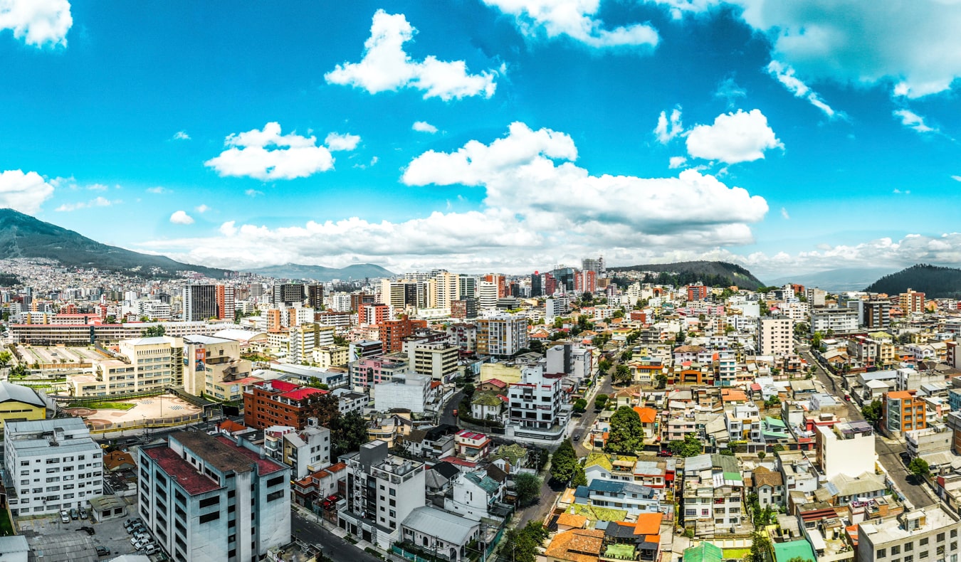 The view overlooking Quito, Ecuador