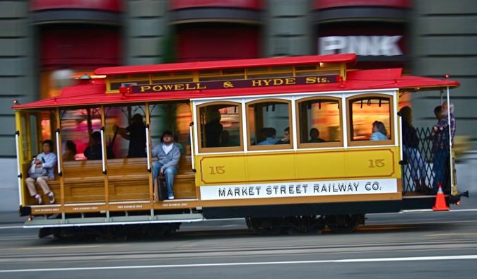 The famous streetcars of San Francisco, USA
