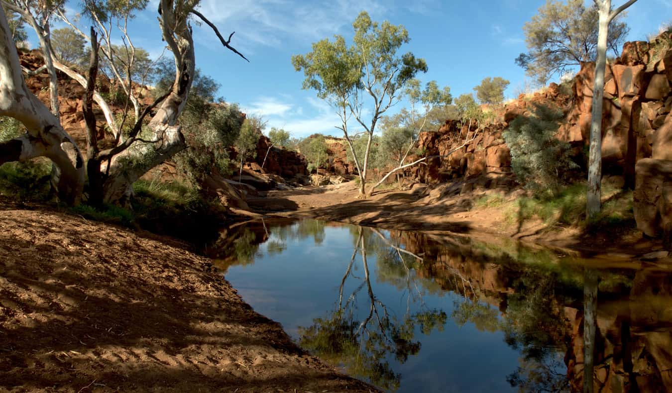 Rugged cliffs and a small river in beautiful Western Australia