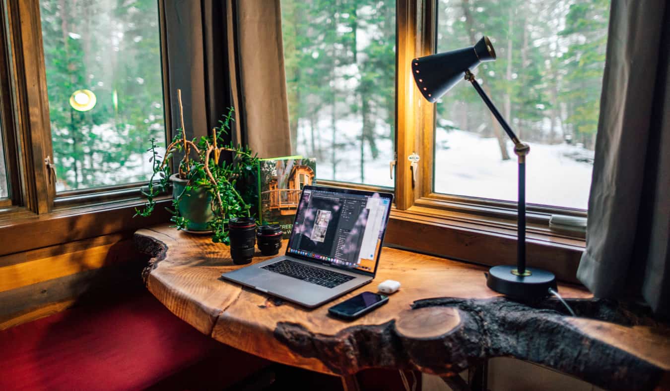 A cool home office for a remote worker