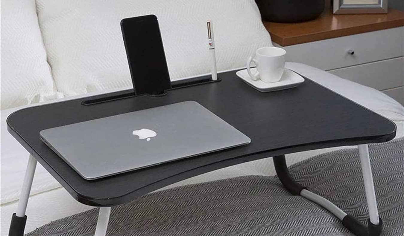 A laptop bed/couch tray