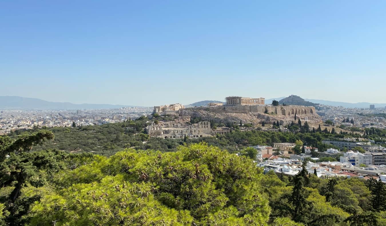 panoramic view of Athens, Greece