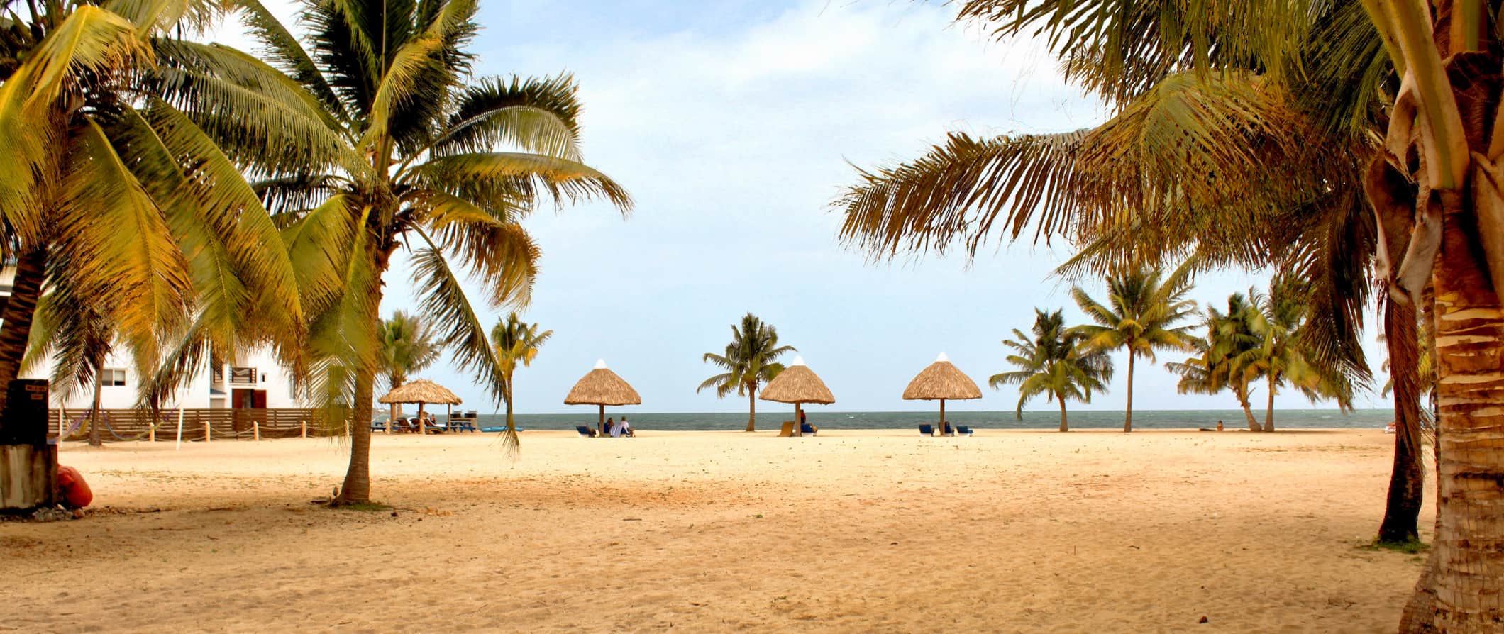 A beach scene in Placencia, Belize