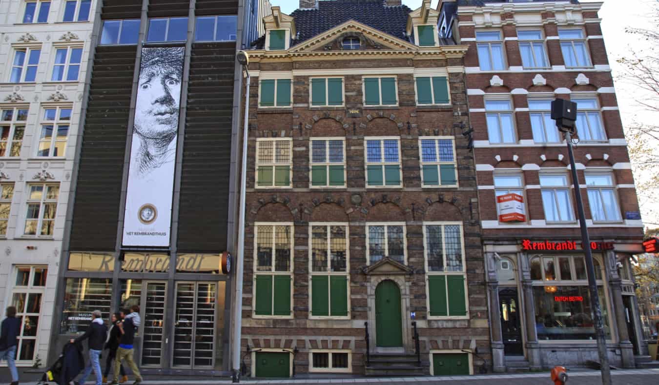 The exterior of Rembrandt House Museum in Amsterdam